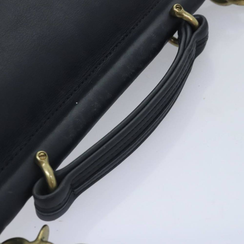 Coach Hand Bag Leather 2way Black Auth am6884 - Picture 7 of 16